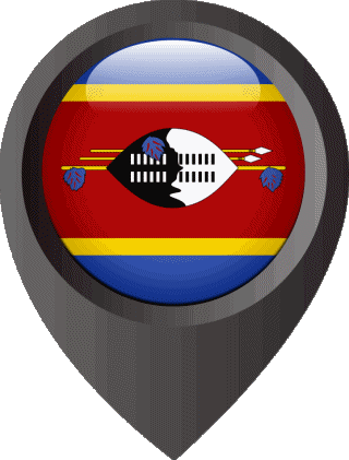 Epingle de Localisation Eswatini Afrique Drapeaux 