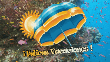 005 Animierter Hintergrund Felices Vacaciones Spanisch Nachrichten 