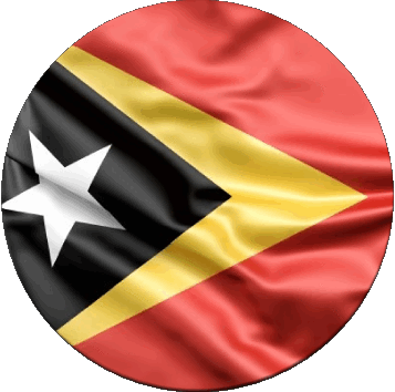 Rond Timor Oriental Asie Drapeaux 