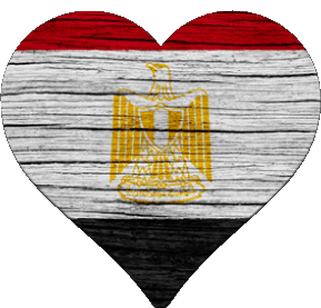 Cuore Egitto Africa Bandiere 