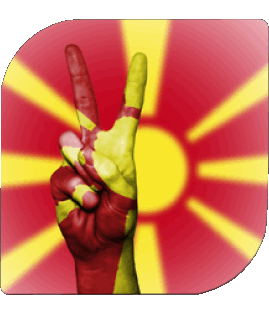 Square Macedonia Europe Flags 