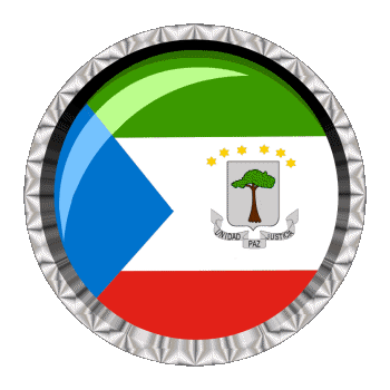 Rond - Anneaux Guinée Equatorial Afrique Drapeaux 
