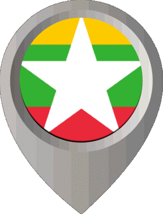 Perno di posizione Burma Asia Bandiere 