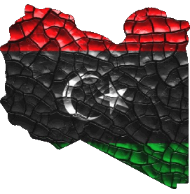 Carta Geografica Libia Africa Bandiere 