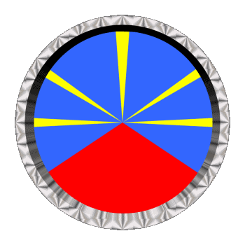 Round - Rings La Réunion D.O.M - T.O.M France Flags 