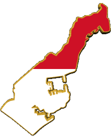 Carte Monaco Europe Drapeaux 