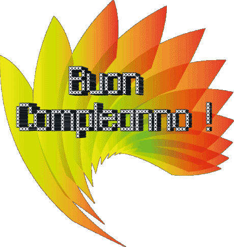 005 Fondo transparente Astratto - Geometrico Buon Compleanno Italiano Mensajes 