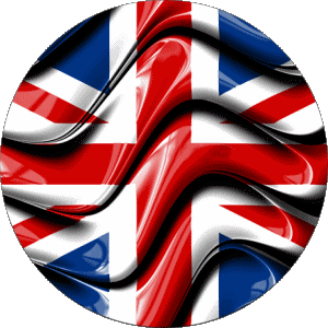 Round UK Europe Flags 