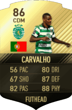 William Silva de Carvalho Portugal F I F A - Jugadores  cartas Vídeo Juegos Multimedia 
