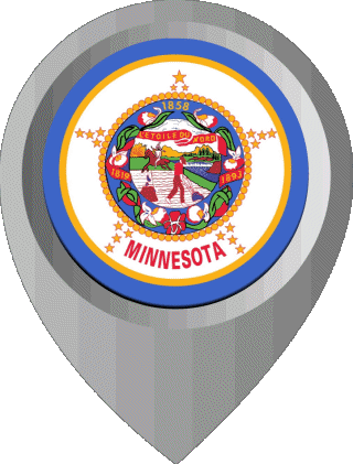 Standort-Pin Minnesota U.S.A - States Amerika Fahnen 
