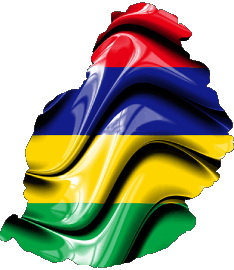 Mapa Isla mauricio África Banderas 