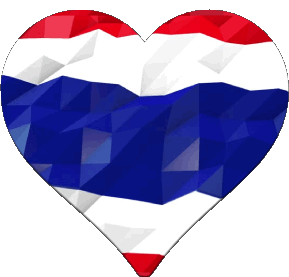 Cuore Thailandia Asia Bandiere 