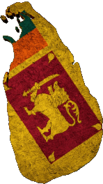 Carte Sri Lanka Asie Drapeaux 