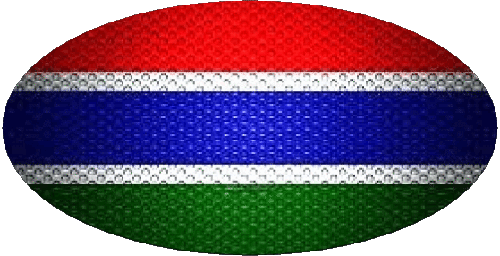 Oval 01 Gambia Africa Flags 