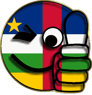 Smiley - OK Centrafrique Afrique Drapeaux 