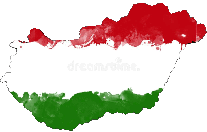 Karte Ungarn Europa Fahnen 