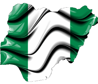 Carta Geografica Nigeria Africa Bandiere 