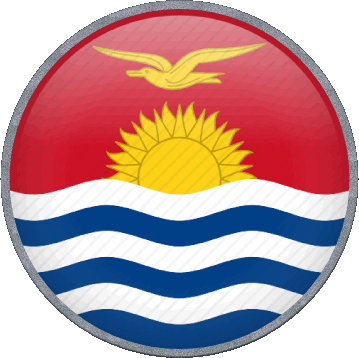 Rond Kiribati Océanie Drapeaux 