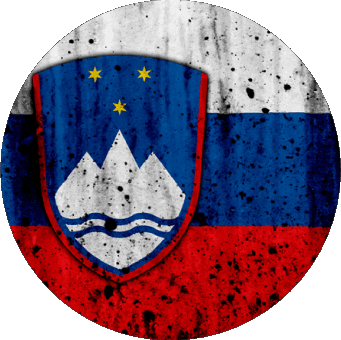 Round Slovenia Europe Flags 