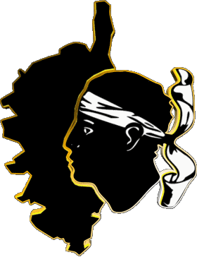 Carta Geografica Corsica Regioni Francia Bandiere 