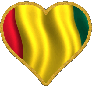 Cuore Guinea Africa Bandiere 