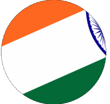 Kugel - Würfel Indien Asien Fahnen 