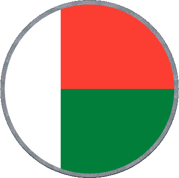 Round Madagascar Africa Flags 
