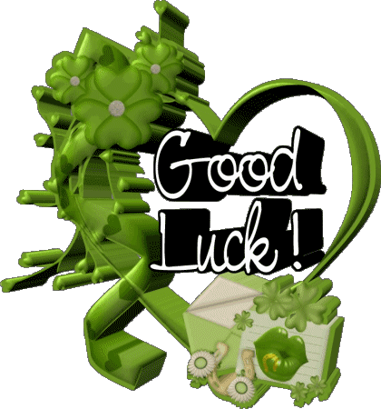 07 Transparent Background Good Luck English Messages 