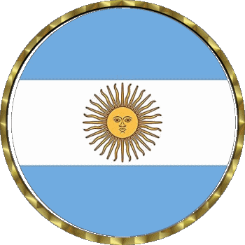 Rund - Ringe Argentinien Amerika Fahnen 