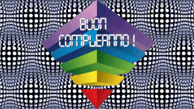 004 Animated Background Astratto - Geometrico Buon Compleanno Italian Messages 