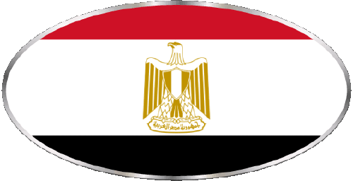 Ovale 01 Egypte Afrique Drapeaux 