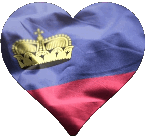 Cuore Liechtenstein Europa Bandiere 