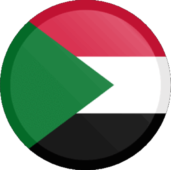 Rond Soudan Afrique Drapeaux 