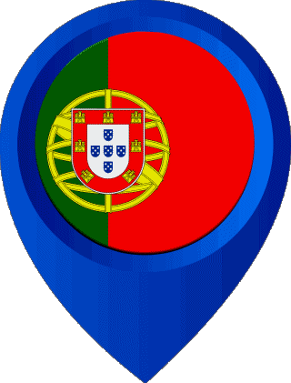 Location Pin Portugal Europe Flags 