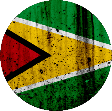 Runde Guyana Amerika Fahnen 