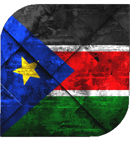 Carré Soudan Sud Afrique Drapeaux 