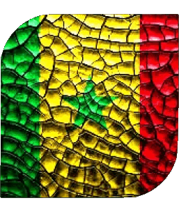 Carré Sénégal Afrique Drapeaux 