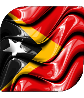 Quadrato Timor Est Asia Bandiere 