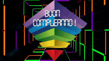 001 Animated Background Astratto - Geometrico Buon Compleanno Italian Messages 