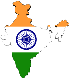 Map India Asia Flags 