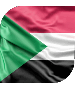 Square Sudan Africa Flags 