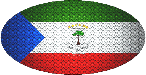 Oval 01 Guinea Ecuatorial África Banderas 