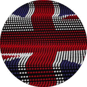 Runde Vereinigtes Königreich Europa Fahnen 