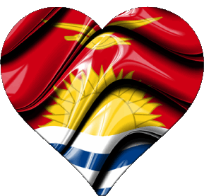 Corazón Kiribati Oceanía Banderas 