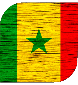 Carré Sénégal Afrique Drapeaux 
