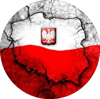 Runde Polen Europa Fahnen 