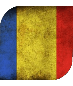 Square Chad Africa Flags 