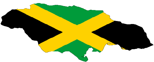 Mapa Jamaica América Banderas 