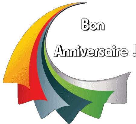 019 Transparenter Hintergrund Abstrait - Géométrique Bon Anniversaire Französisch Nachrichten 