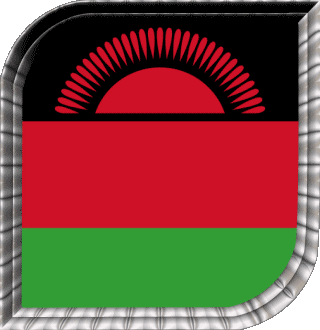 Quadrato Malawi Africa Bandiere 